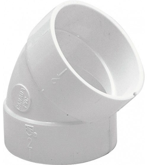 Koleno 45° Ž-Ž, PVC