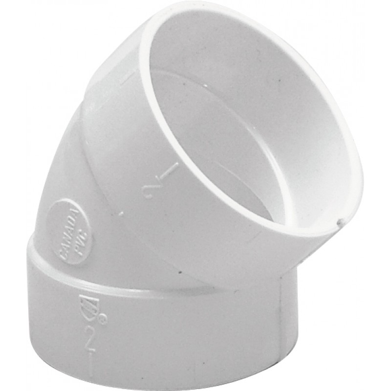 Koleno 45° Ž-Ž, PVC